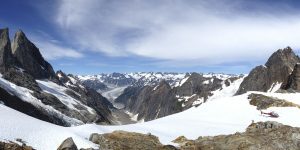 A view of the mountains from above.